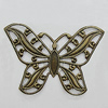 Iron Jewelry Finding Connectors Lead-free, Butterfly 55x38mm, Sold by Bag