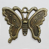 Iron Jewelry Finding Connectors Lead-free, Butterfly 43x35mm Hole:4mm, Sold by Bag