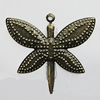 Iron Jewelry Finding Pendant Lead-free, Butterfly 41x44mm Hole:2.5mm, Sold by Bag
