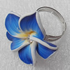 Fimo Rings, Flower 28mm, Sold by Group