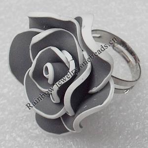 Fimo Rings, Flower 35mm, Sold by Group