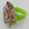 Resin Rings, Flower 34mm, Sold by Group