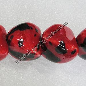 Ceramics Beads, Heart 23x21mm Hole:3mm, Sold by Bag