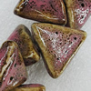 Ceramics Beads, Triangle 29x27mm Hole:3mm, Sold by Bag