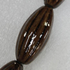 Ceramics Beads, Fluted Oval 42x20mm Hole:2.5mm, Sold by Bag