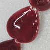 Ceramics Beads, Flat Teardrop 27x23mm Hole:2mm, Sold by Bag