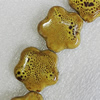 Ceramics Beads, Flower 25mm Hole:2mm, Sold by Bag