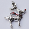 Zinc Alloy Enamel Charm/Pendant with Crystal, Nickel-free & Lead-free, A Grade Animail 23x21mm Hole:2mm, Sold by PC