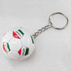 PU Leather Key Chain, Football, width:40mm, Length Approx:10cm, Sold by PC