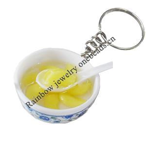 Pu Key Chain, width:42mm, Length Approx:8.5cm, Sold by PC