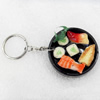 PU Leather Key Chain, Barbecue, width:49mm, Length Approx:9.3cm, Sold by PC