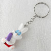 Key Chain, Resin Pendant, Rabbit, Pendant: about 20mm wide, Length Approx:8.5cm, Sold by PC