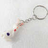 Key Chain, Resin Pendant, Rabbit, Pendant: about 13mm wide, Length Approx:8.2cm, Sold by PC
