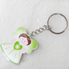 Key Chain, Wood Pendant, Pendant: about 38mm wide, Length Approx:10cm, Sold by PC