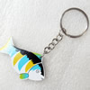Key Chain, Wood Pendant, Fish, Pendant: about 50mm wide, Length Approx:9cm, Sold by PC