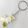 Key Chain, Wood Pendant, Rabbit, Pendant: about 30mm wide, Length Approx:10cm, Sold by PC