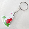 Key Chain, Wood Pendant, Rabbit, Pendant: about 43mm wide, Length Approx:10cm, Sold by PC