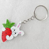 Key Chain, Wood Pendant, Rabbit, Pendant: about 41mm wide, Length Approx:10cm, Sold by PC