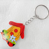 Key Chain, Wood Pendant, House, Pendant: about 39mm wide, Length Approx:10.5cm, Sold by PC