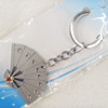 Key Chain, Wood Pendant, Fan, Pendant: about 60mm wide, Length Approx:10cm, Sold by PC