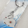 Key Chain, Wood Pendant, Rabbit, Pendant: about 50mm wide, Length Approx:10cm, Sold by PC