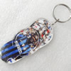 Key Chain, Acrylic Pendant, Pendant: about 32mm wide, Length Approx:10cm, Sold by PC