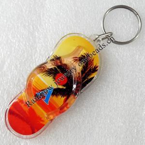 Key Chain, Acrylic Pendant, Pendant: about 32mm wide, Length Approx:10cm, Sold by PC