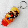 Key Chain, Acrylic Pendant, Pendant: about 32mm wide, Length Approx:10cm, Sold by PC