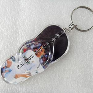 Key Chain, Acrylic Pendant, Pendant: about 32mm wide, Length Approx:10cm, Sold by PC