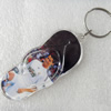 Key Chain, Acrylic Pendant, Pendant: about 32mm wide, Length Approx:10cm, Sold by PC