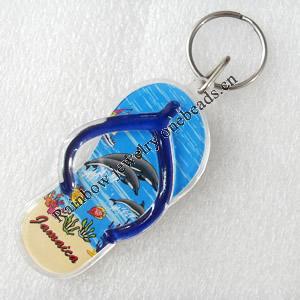 Key Chain, Acrylic Pendant, Pendant: about 35mm wide, Length Approx:10cm, Sold by PC