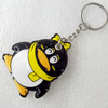 Key Chain with Light, Penguin, Pendant: about 47mm wide, Length Approx:10cm, Sold by PC