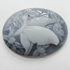 Cameos Resin Beads, Flat Oval 29x21mm, Sold by Bag