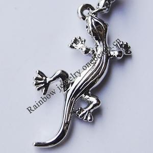 Zinc Alloy Charm/Pendants, Nickel-free & Lead-free, A Grade  Animal 31x15mm Hole:2mm, Sold by PC
