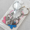 Zinc Alloy keyring Jewelry Chains, width:30mm, Length Approx:9cm, Sold by Dozen