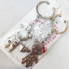 Zinc Alloy keyring Jewelry Chains, width:28mm, Length Approx:9.5cm, Sold by Dozen
