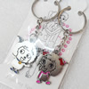 Zinc Alloy keyring Jewelry Chains, width:30mm, Length Approx:8.5cm, Sold by Dozen