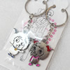 Zinc Alloy keyring Jewelry Chains, width:30mm, Length Approx:8.5cm, Sold by Dozen
