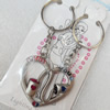 Zinc Alloy keyring Jewelry Chains, width:45mm, Length Approx:9cm, Sold by Dozen