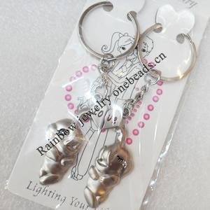 Zinc Alloy keyring Jewelry Chains, width:18mm, Length Approx:9cm, Sold by Dozen