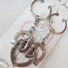 Zinc Alloy keyring Jewelry Chains, width:46mm, Length Approx:9.5cm, Sold by Dozen