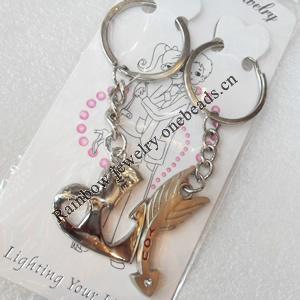 Zinc Alloy keyring Jewelry Chains, width:28mm, Length Approx:9cm, Sold by Dozen