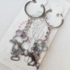 Zinc Alloy keyring Jewelry Chains, width:22mm, Length Approx:9cm, Sold by Dozen