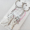 Zinc Alloy keyring Jewelry Chains, width:18mm, Length Approx:10cm, Sold by Dozen