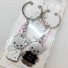 Zinc Alloy keyring Jewelry Chains, width:25mm, Length Approx:9cm, Sold by Dozen