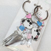 Zinc Alloy keyring Jewelry Chains, width:25mm, Length Approx:10cm, Sold by Dozen