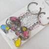 Zinc Alloy keyring Jewelry Chains, width:27mm, Length Approx:9.5cm, Sold by Dozen