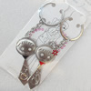 Zinc Alloy keyring Jewelry Chains, width:26mm, Length Approx:10.5cm, Sold by Dozen