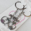 Zinc Alloy keyring Jewelry Chains, width:22mm, Length Approx:9.2cm, Sold by Dozen