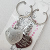 Zinc Alloy keyring Jewelry Chains, width:33mm, Length Approx:8cm, Sold by Dozen